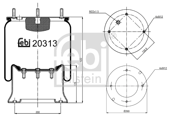 Bellow, air suspension